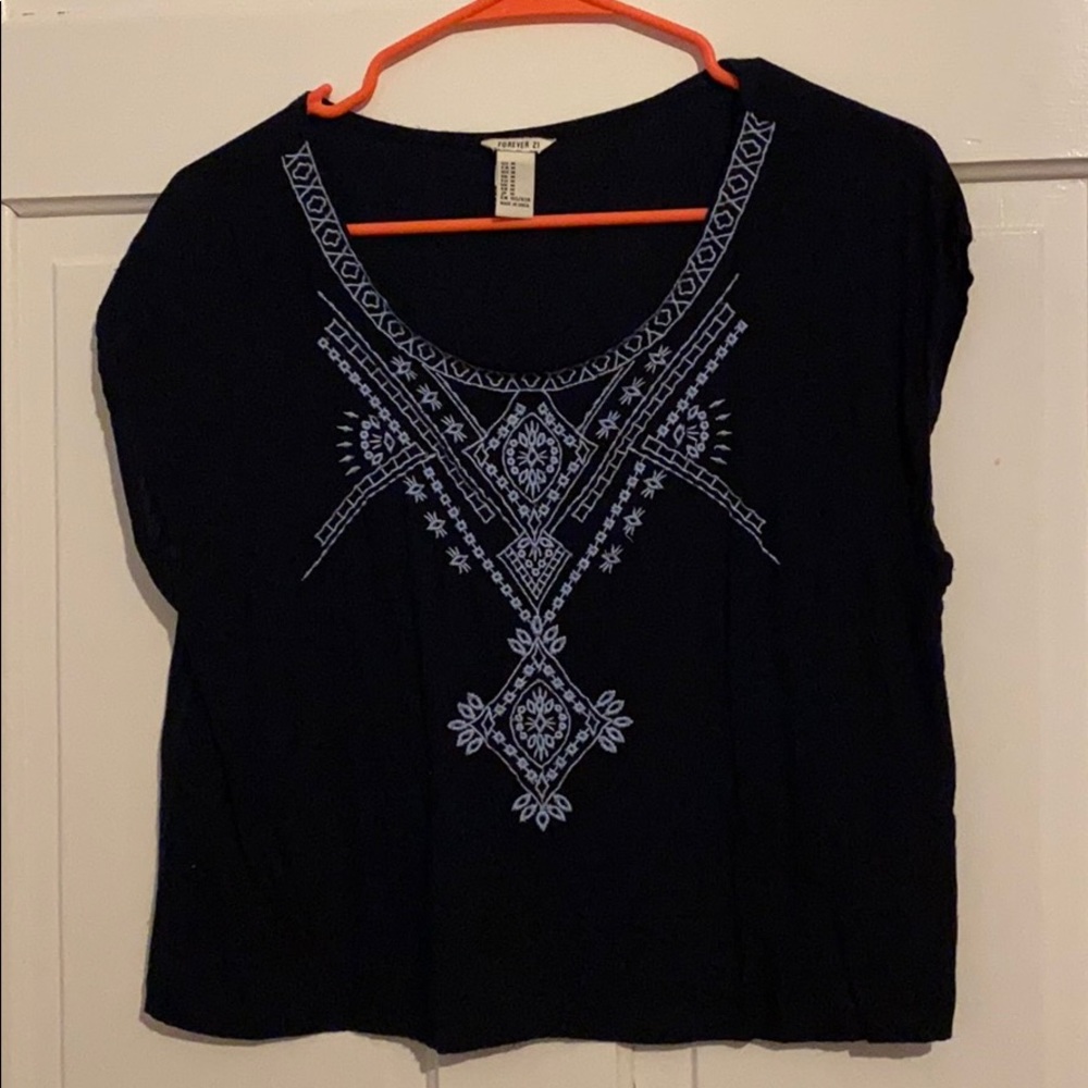 Forever 21 embroidered top